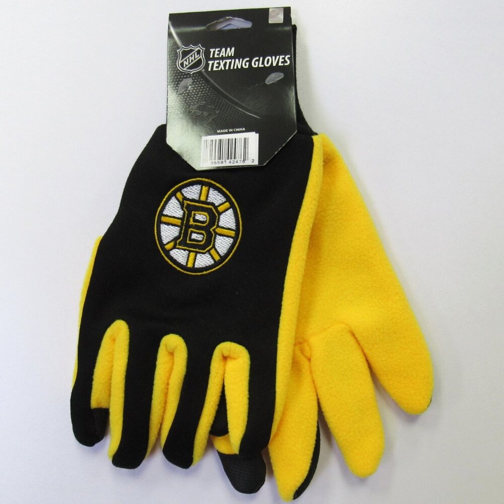 Boston Bruins Winter Texting Gloves NEW One Size Fits Most Officially Licensed